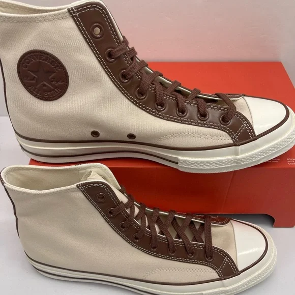 Converse Men’s A09450CCHUCK 70 HINATURAL VORY/BEAR NAP/EGRET High-Top Sneakers